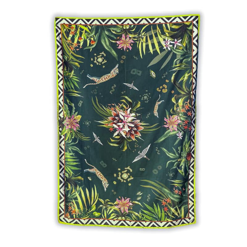 Tablecloth featuring artwork by Ingrid Nuss Fine Art Gallery Wilderness Garden Route South Africa