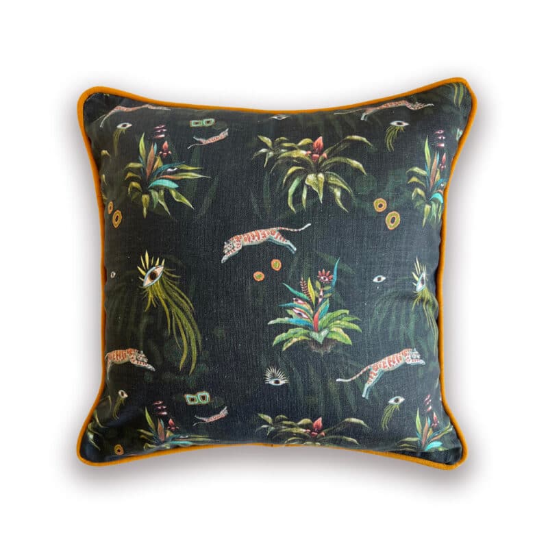 Scatter cushion featuring artwork by Ingrid Nuss Fine Art Gallery Wilderness Garden Route South Africa