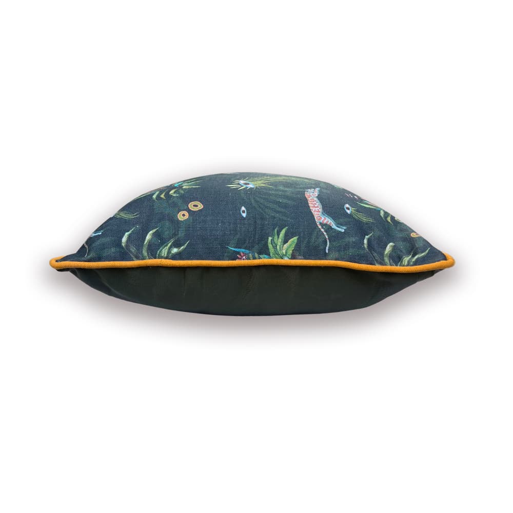 Scatter cushion featuring artwork by Ingrid Nuss Fine Art Gallery Wilderness Garden Route South Africa