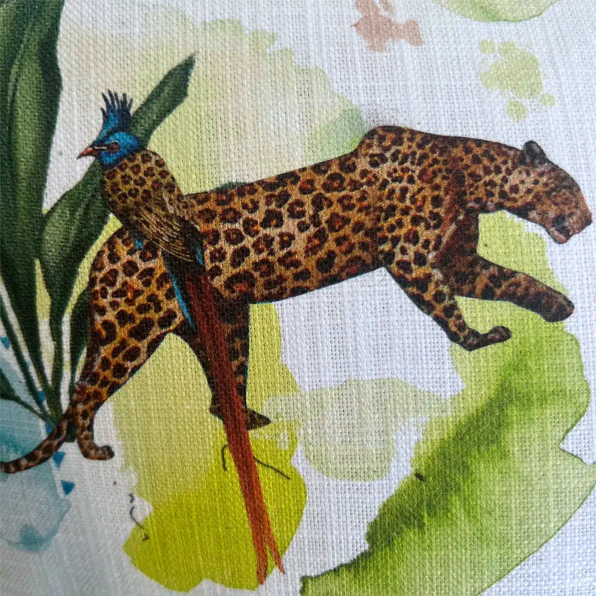 Scatter cushion featuring artwork by Ingrid Nuss Fine Art Gallery Wilderness Garden Route South Africa