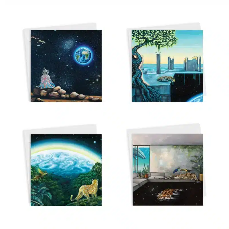 Greeting card set featuring artwork by Ingrid Nuss Fine Art Gallery Wilderness Garden Route South Africa